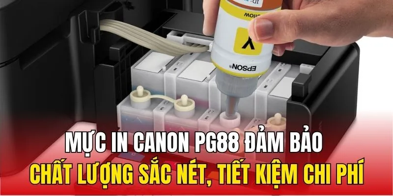 Mực in Canon PG88 đảm bảo chất lượng sắc nét, tiết kiệm chi phí